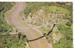 Bristol Postcard - Aerial View of Clifton Suspension Bridge - Ref TZ634