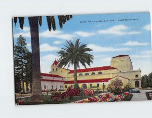 Postcard Civic Auditorium, San Jose, California