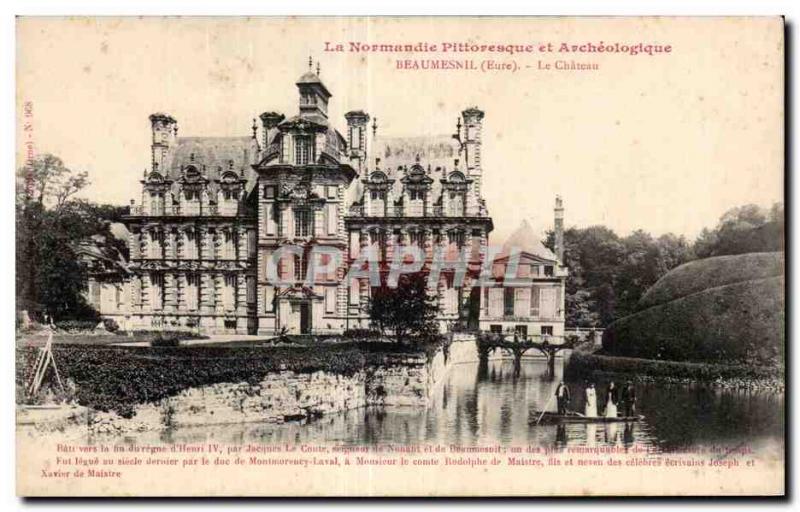 Old Postcard the castle Beaumesnil