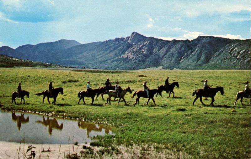 NM - Cimarron. Horseback Riding at Philmont Scout Ranch and Explorer Base (Ne...