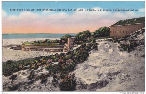 Birds Eye View of Fort Barrancas and San Carlos,MC Cerea in Distance, Pensaco...