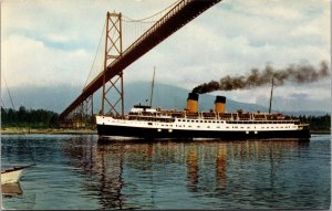 Vtg 1950s Canadian Pacific Railway Princess Marguerite Passenger Ship Postcard