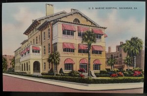 Vintage Postcard 1930-1945 U.S. Marine Hospital, Savannah, Georgia (GA)