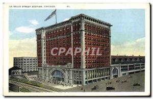 Old Postcard Chicago LaSalle Street Station