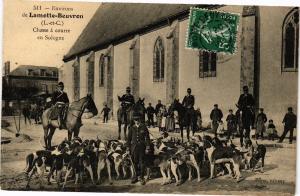 CPA Env. de LAMOTTE - BEUVRON (L.-et-C.) - Chasse a courre en (208665)