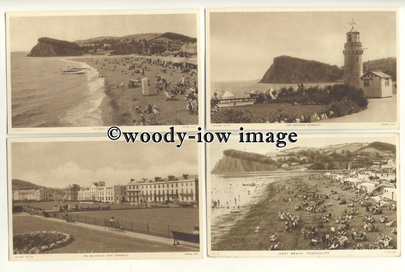 tp9417 - Devon - Four Cards of Coastal Views, of Teignmouth - postcard - Tuck's