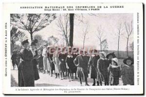 Postcard Old Children Orphanage War orphans to agricultural colony and housew...