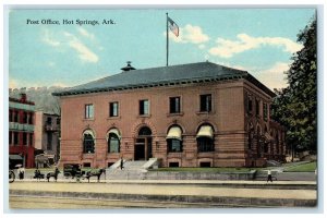 c1910's Post Office Building Horse Carriage Hot Springs Arkansas AR Postcard