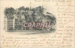 Old Postcard Lyon man rock (1900 card)
