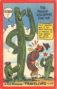 Postcard 1942 Reg Manning Cactus southwest comic humor Teich 23-8794