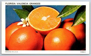 Florida Valencia Oranges, Vintage Chrome Postcard