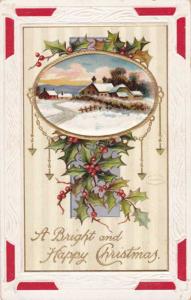 A Bright and Happy Christmas Rural Scene Copyright 1909 S. Garre - pm 1909 - DB