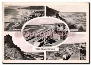 Modern Postcard Villers sur Mer Cliffs Effect of Wave Beach Cliffs Beach