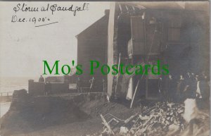 Kent Postcard - Storm Damage at Sandgate   SW8243