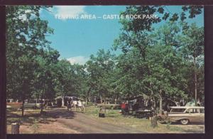 Tenting Area Castle Rock Park WI Post Card 3527