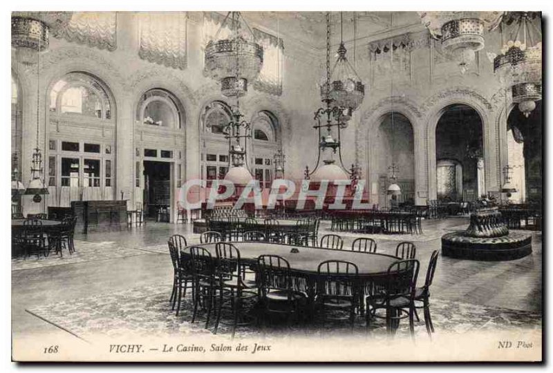 Old Postcard Vichi Casino Games Fair