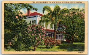 M-92380 Winter Home Of The Late Thomas A Edison Fort Myers Florida