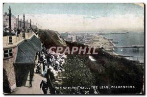 Old Postcard The Shelter Rall Leas Folkestone