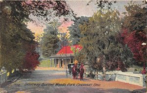 Cincinnati Ohio c1910 Postcard Driveway Burnet Woods Park