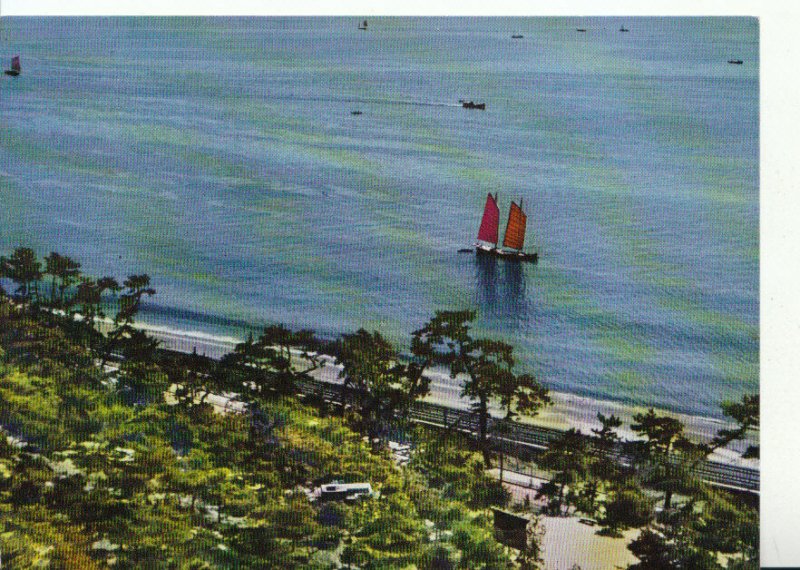 Japan Postcard - The Beach at Suma - Kobe - Ref 12901A