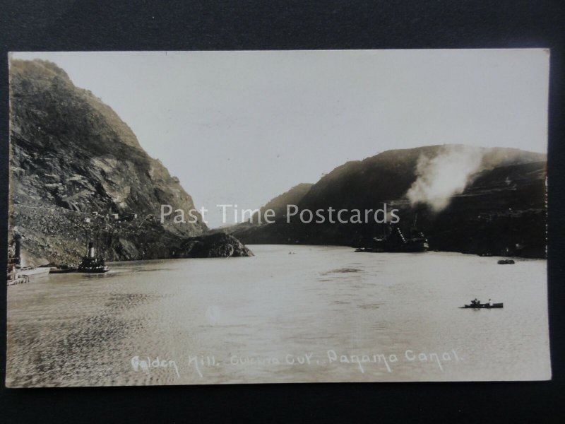 Central America THE PANAMA CANAL Golden Hill & Culebra Cut - Old RP Postcard