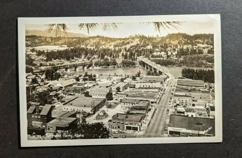 Mint Vintage Bonners Ferry Idaho Birds Eye View RPPC Real Photo