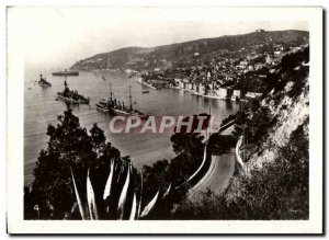 Modern Postcard Villefranche sur Mer Boat