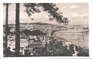 Hungary Budapest View From St Gerhard Mount Vintage RPPC 09.47
