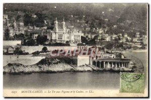 Old Postcard Monte Carlo Tir aux Pigeons and Casino