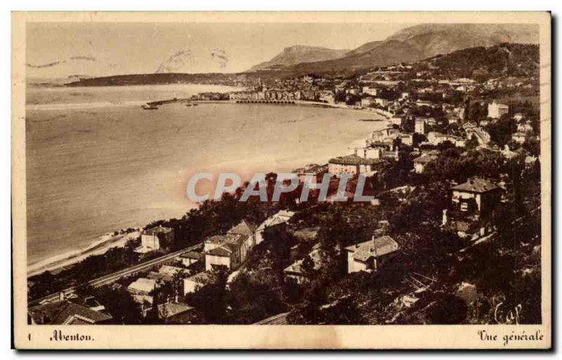 Menton Old Postcard General view