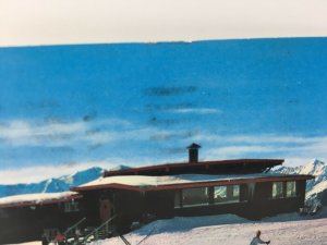 Aspen Sundeck Ajax Mountain Postcard Skiiers Skiing Colorado