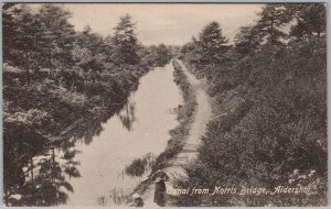 Aldershot UK Canal from Norris Bridge 1917 Canadian Soldiers Mail Postcard H81