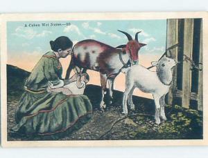 Unused Old Postcard WET NURSE WORKING Country Of Cuba F5289