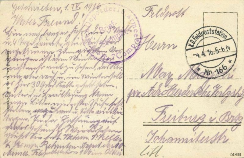 lithuania, VIRBALIS WIRBALLEN, Railway Station (1916) Feldpost Postcard