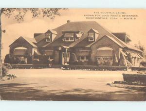 Unused 1930's MOUNTAIN LAUREL RESTAURANT Thompsonville Connecticut CT p7588