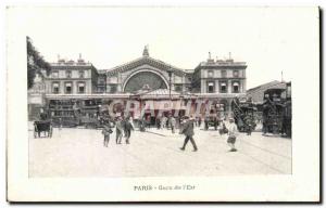 Old Postcard Paris Gare de l & # 39Est Bus