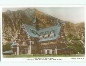 old rppc PRINCE OF WALES HOTEL Waterton Park - Near Lethbridge Alberta AB W0807