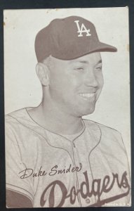 Mint USA Real Picture Postcard Baseball Player Duke Snider LA Dodgers