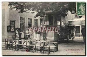 Chennevieres Old Postcard Bords de Marne Inside view of & # & # 39hostellerie...