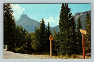 Johnston Canyon- Alberta, Pilot Mt Scenic Route Banff Natl Park, Chrome Postcard