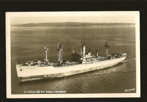 US Naval Ship PVT Sadao S Munemori/ Boersig Real Photo Postcard Unposted