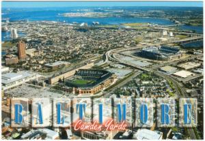 Baltimore Oriole Park and Ravens Stadium Postcard