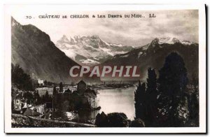 Old Postcard Chateau Chillon The Dents Du Midi