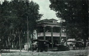 Gilkeson Hotel, Old Cars, Roswell, NM, New Mexico, c.1910,Old Postcard