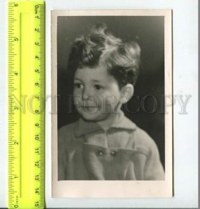 452442 USSR 1962 year Leningrad smiling boy Misha Old photo