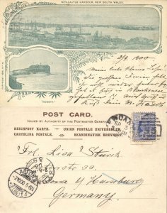 australia, NSW, NEWCASTLE, Harbour Scene, Lighthouse (1900) Postcard