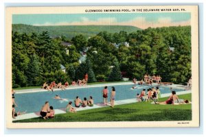 Glenwood Swimming Pool Delaware Water Gap Pennsylvania Vintage Postcard 