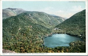 postcard Echo Lake and Franconia Notch, White Mountains , New Hampshire