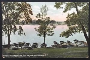 Glimpse of Orange Lake near Newburg NY 1916 Hugh C Leighton Co 7140