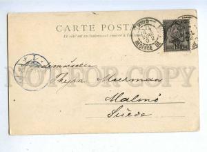 192432 TUNIS avenue de la Marine Vintage RPPC 1902 year